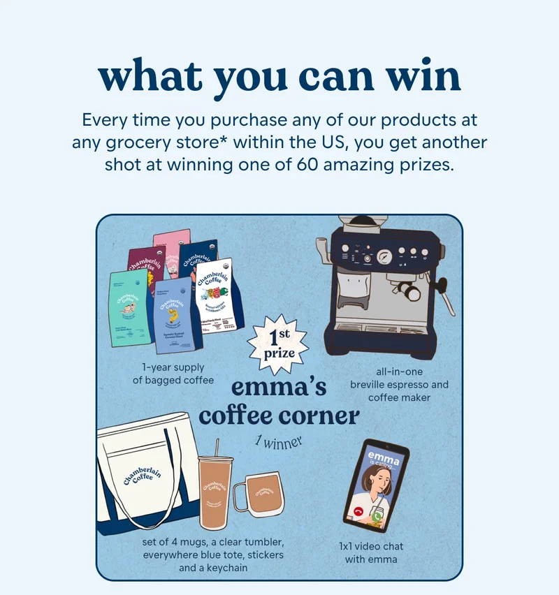 what you can win.[enter to win] *In-person retailers only. Excludes Amazon.