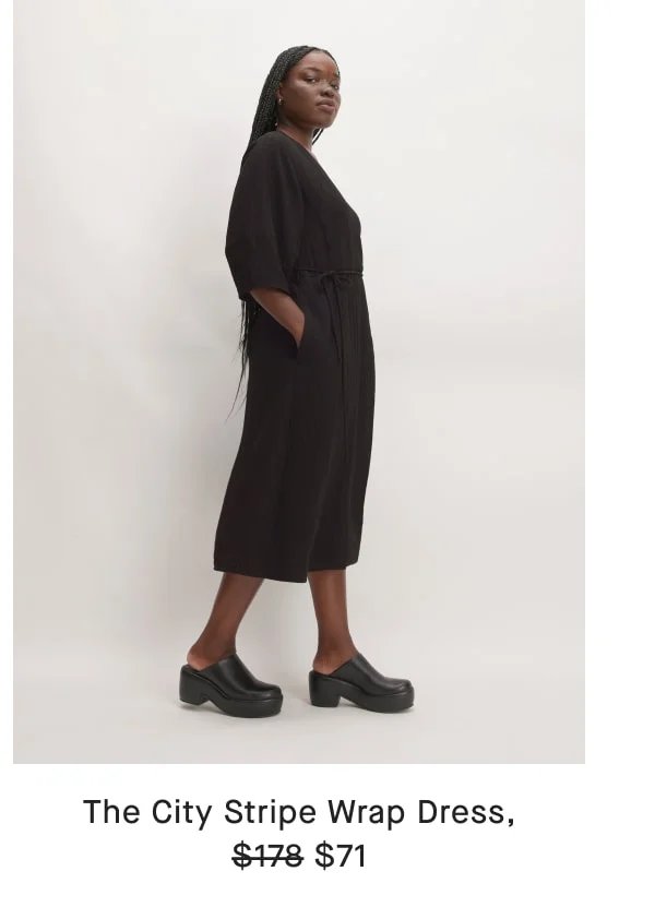 The City Stripe Wrap Dress