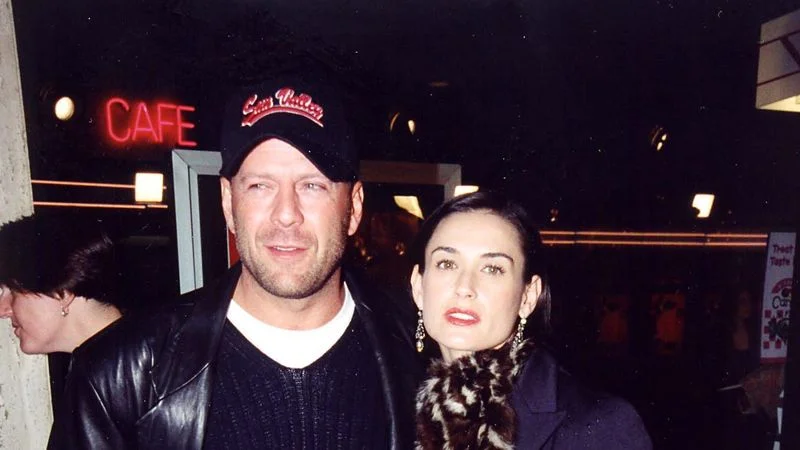 Bruce Willis & Demi Moore during %22Deconstructing Harry%22 Premiere in Los Angeles, California, United States. (Photo by Jeff Kravitz/FilmMagic, Inc)