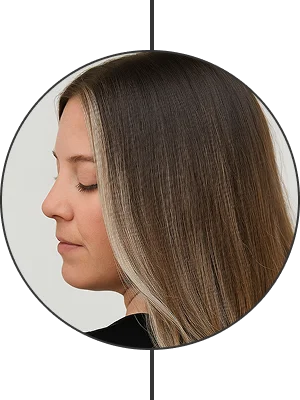 blond hair view from back