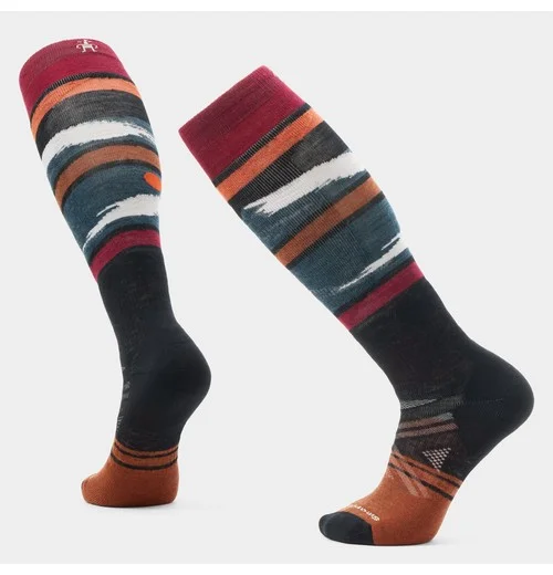 Ski Midnight Ski Pattern Over The Calf Socks