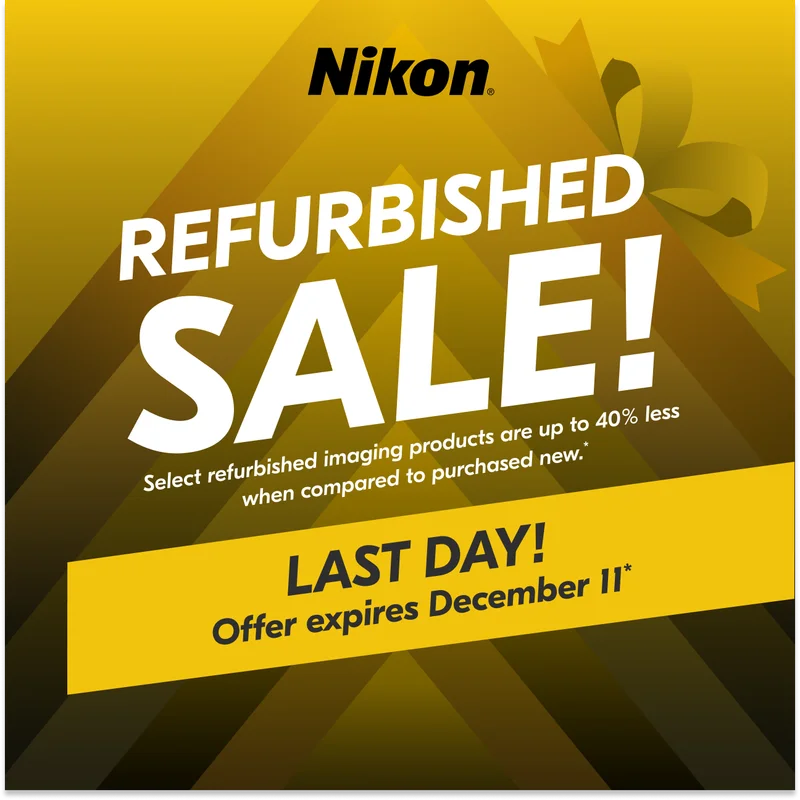 Nikon | Refurbished Sale! | Select refurbished imaging products are up to 40% less when compared to purchased new.*