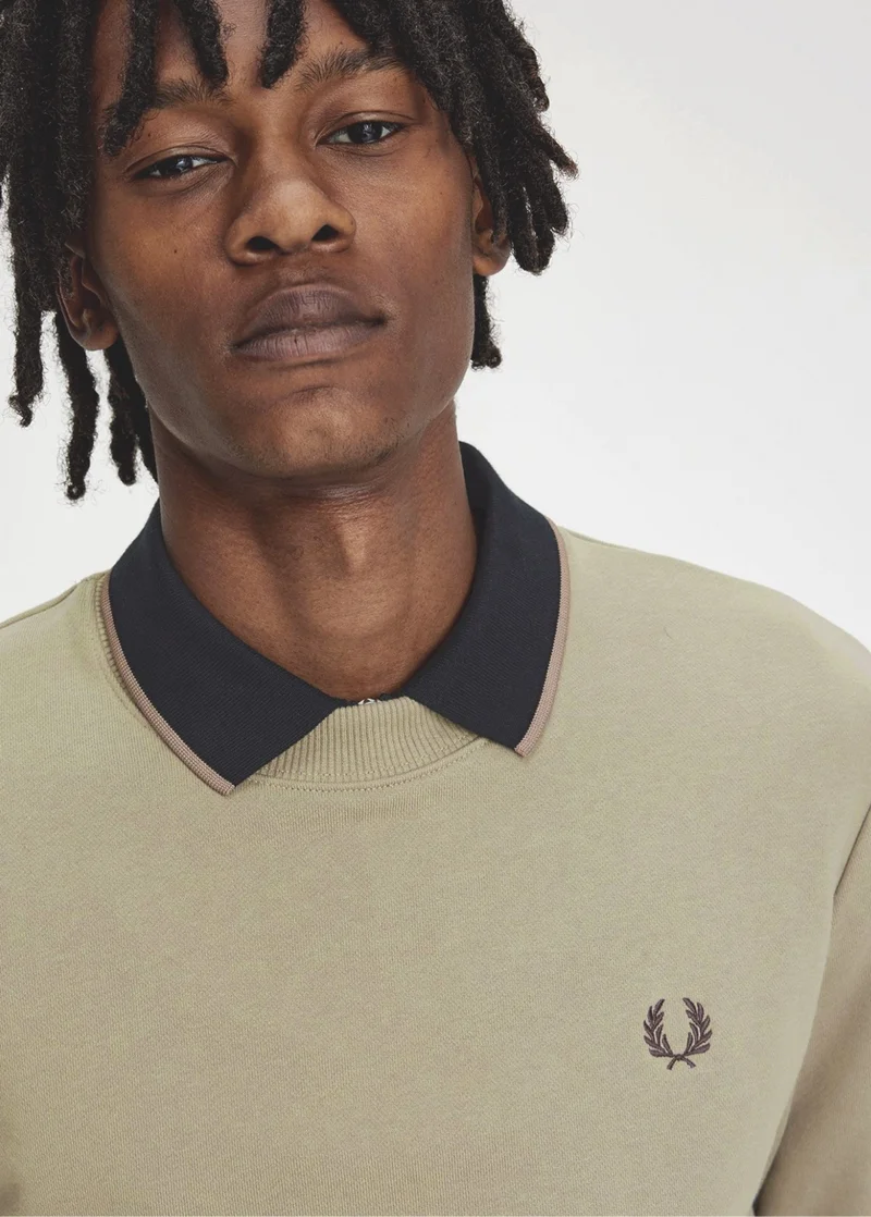 Crew Neck Sweatshirt in Warm Grey