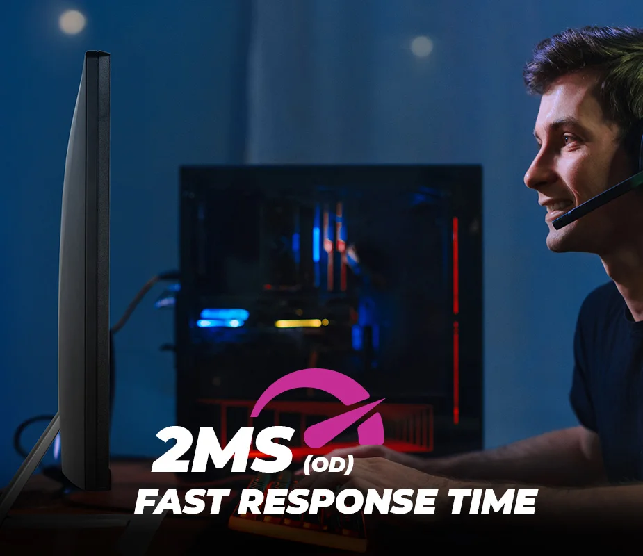 Dark Matter 27" QHD Gaming Monitor 2560x1440P (QHD) Maximum Resolution, IPS Panel, 165Hz Refresh Rate, 2ms (OD) 1 Year PixelPerfect™ Warranty Free Standard US Shipping Shop Now