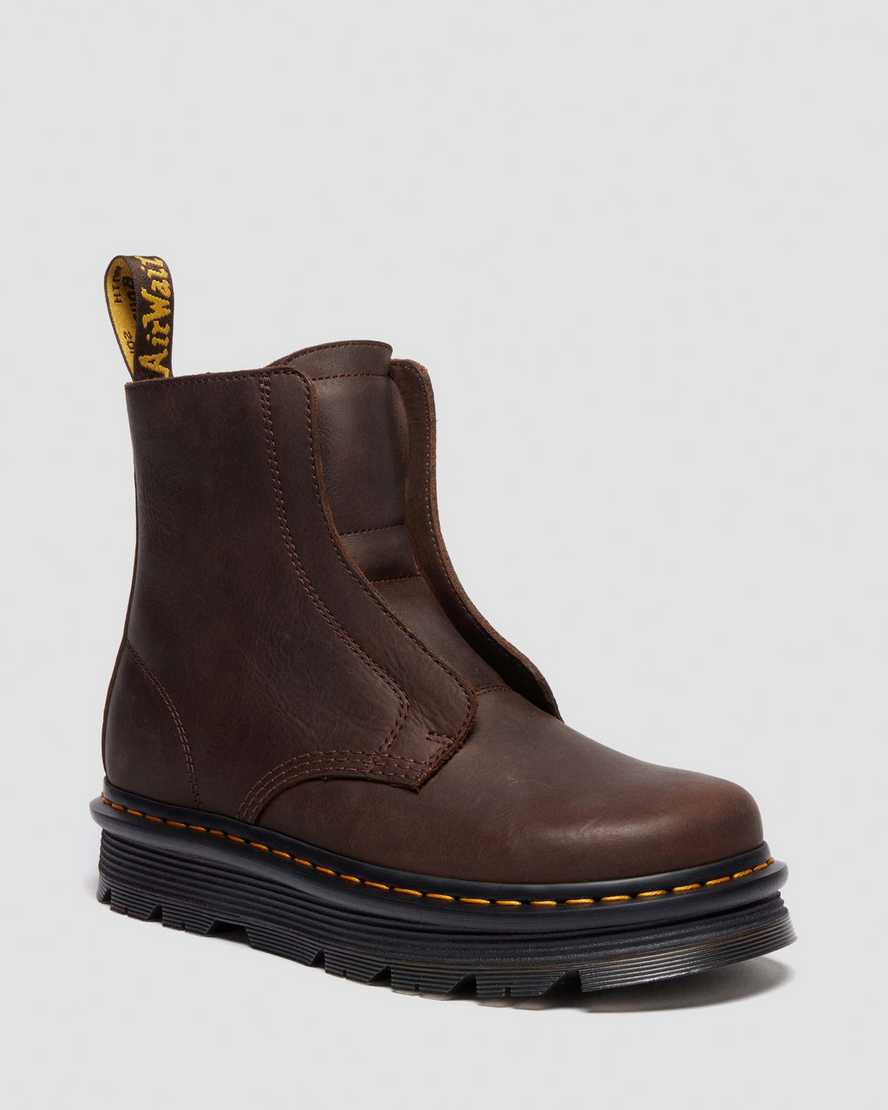 Image of Zebzag Laceless Slip On Leather Boots