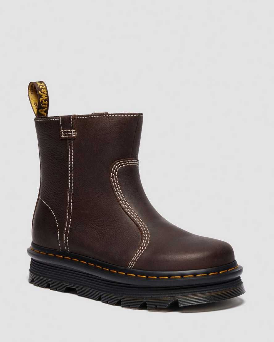 Image of Zebzag Rigger Slip On Leather Boots