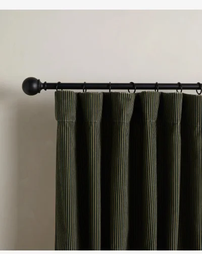 Shop Striped Velvet Curtain Panel