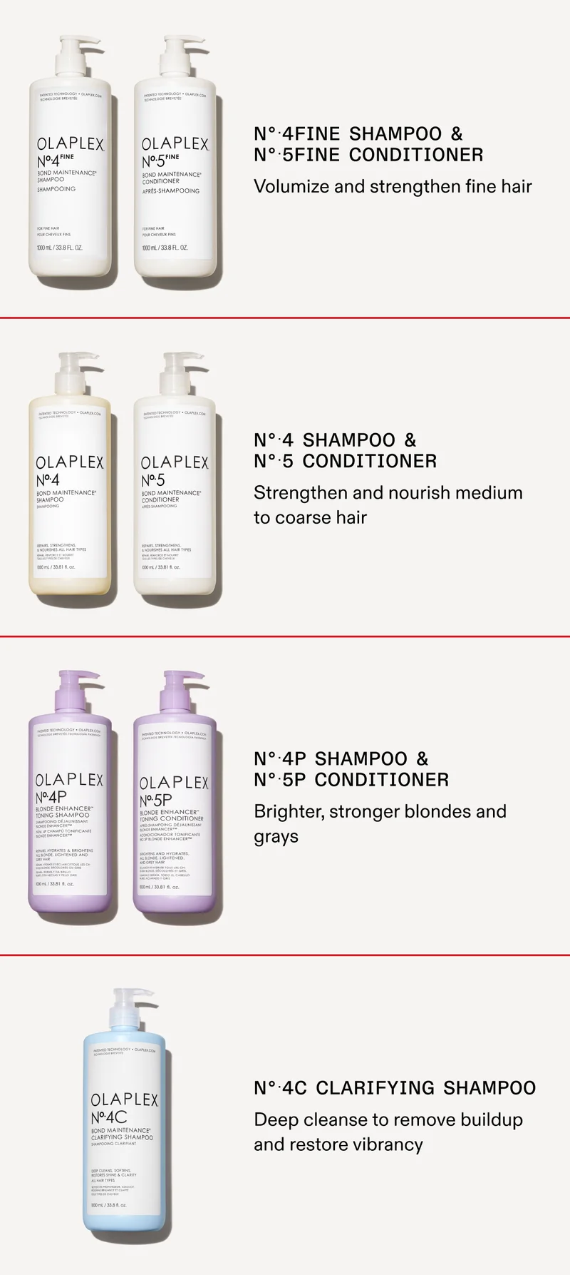 No.4Fine Shampoo & No.5Fine Condtioner | No.4 Shampoo & No.5 Conditioner | No.4P Shampoo & No.5P Conditioner | No.4C Clarifying Shampoo