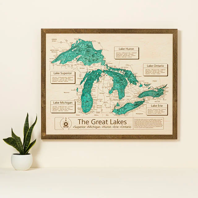 Lake Topography Art