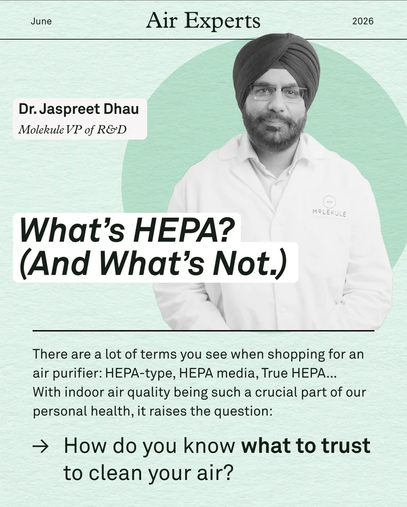 What's HEPA? And what's not. with Dr. Jaspreet Dhau, Molekule VP of R&D