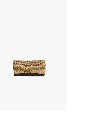 Raffia Clutch Dark Natural