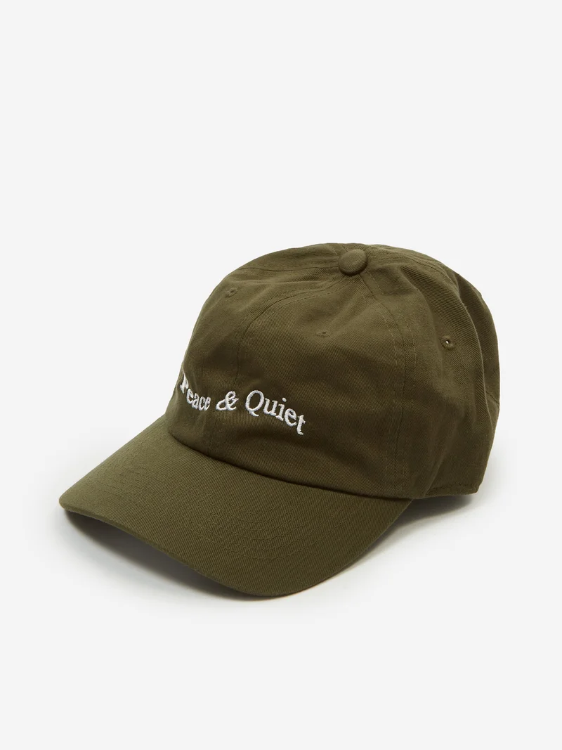Image of Museum Of Peace & Quiet Wordmark Dad Hat - Olive