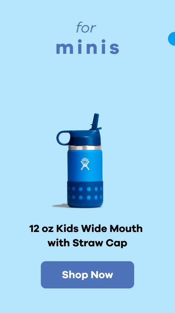 12 oz Kids Wide Mouth with Straw Cap  | Shop Now