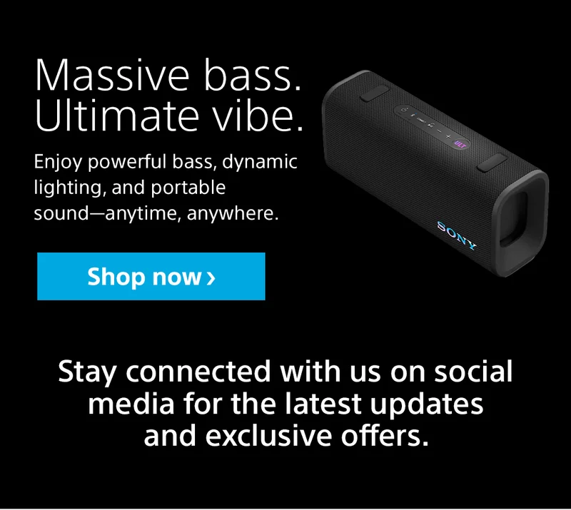Massive bass. Ultimate vibe. Enjoy powerful bass, dynamic lighting, and portable sound—anytime, anywhere. Stay connected with us on social media for the latest updates and exclusive offers. Shop now