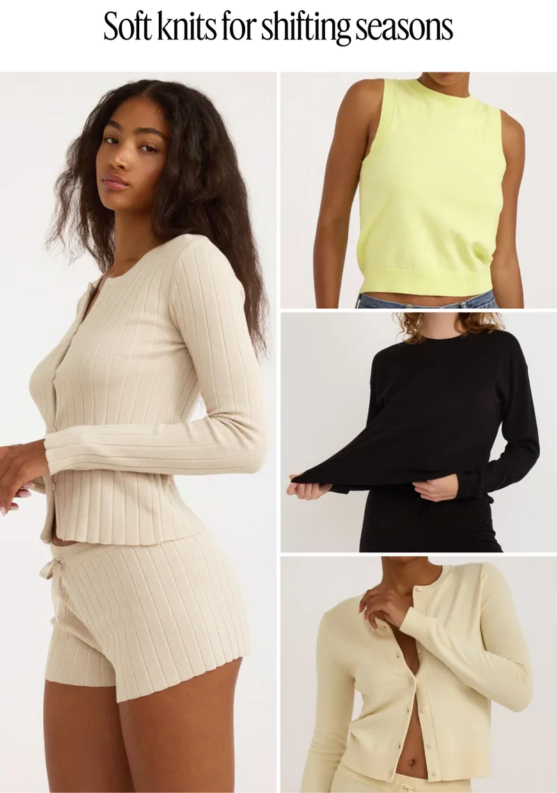 Soft knits for shifting seasons