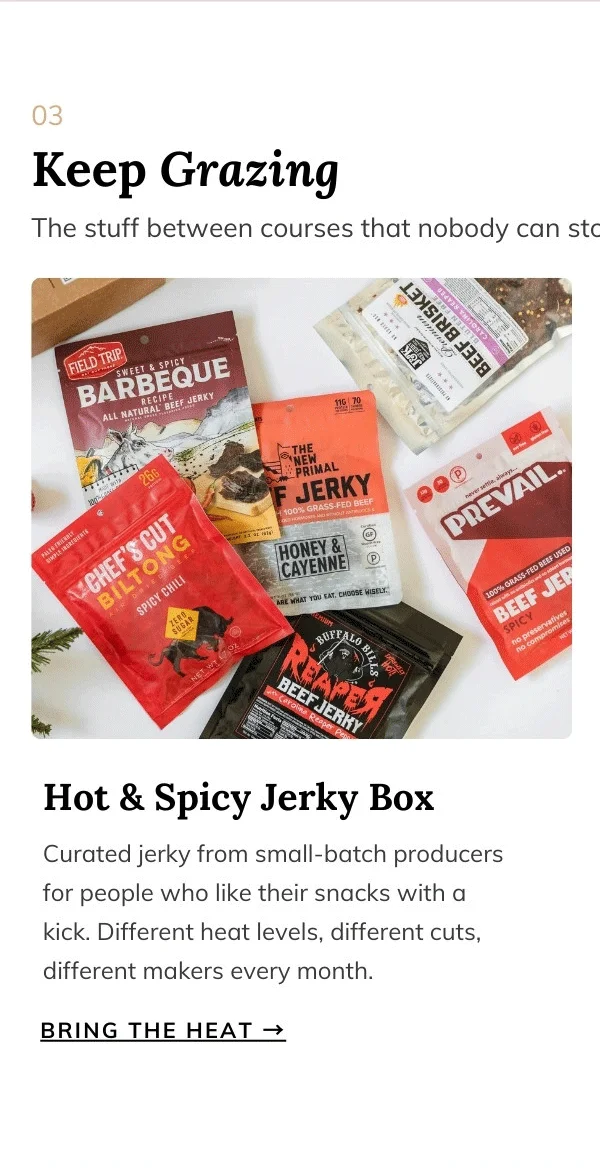 Hot & Spicy Jerky Box Jerky of The Month Club