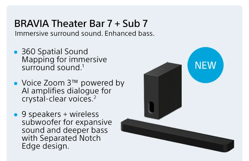 BRAVIA Theater Bar 7 + Sub 7