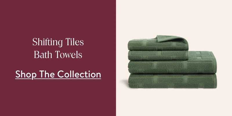 Shifting Tiles Bath Towels