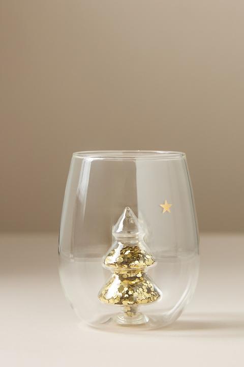 Yuletide Stemless Wine Glass