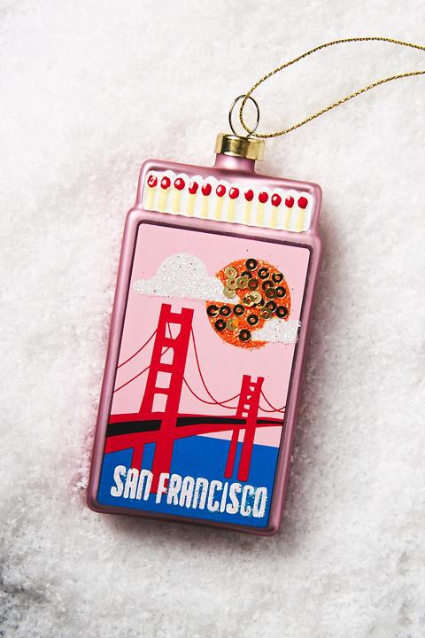 Furbish Studio Destination Matchbook Glass Ornament