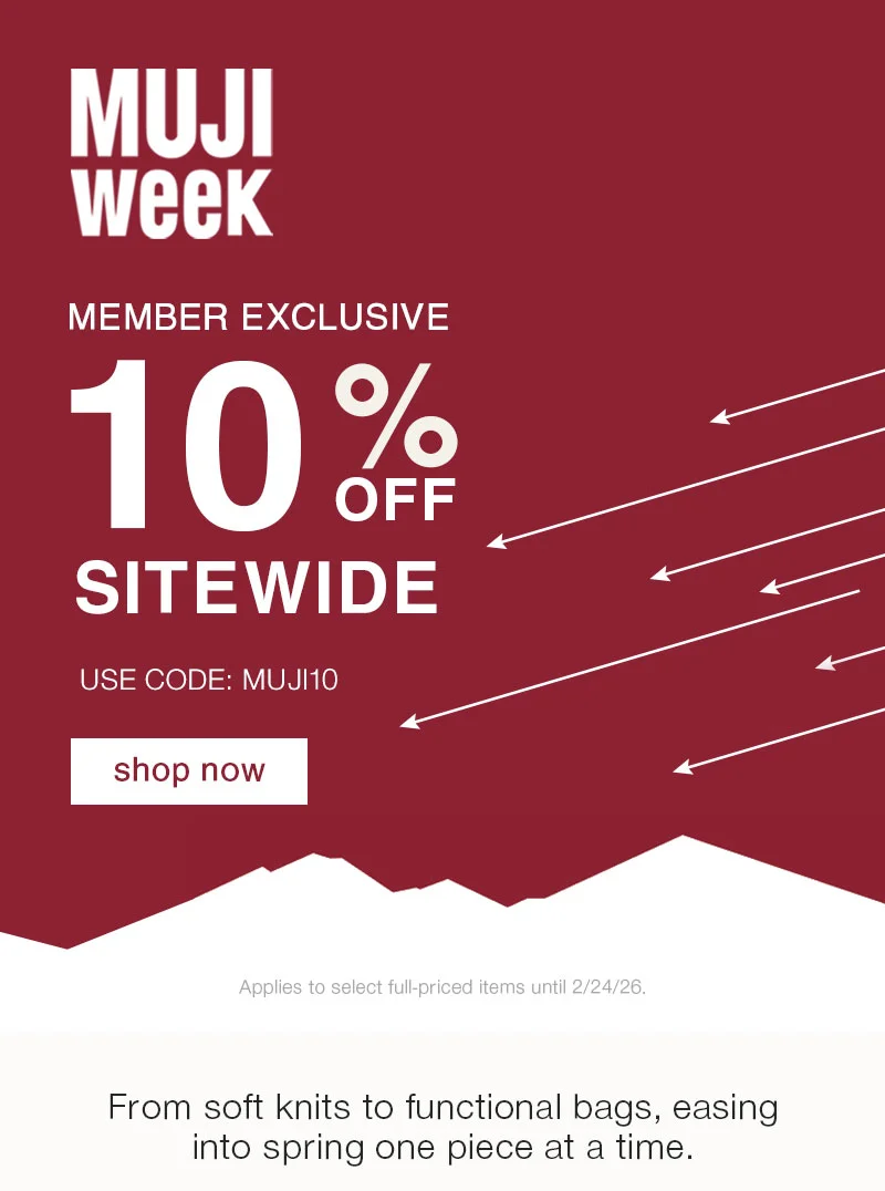 Shop MUJI Week 10% OFF