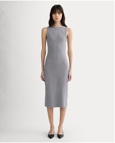 [Image]The Selfie Tank Dress | Mid Heather Grey