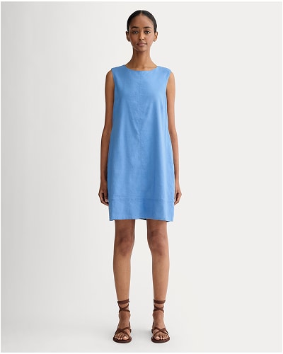 [Image] The Shift Dress in Stretch Linen | Bluebell