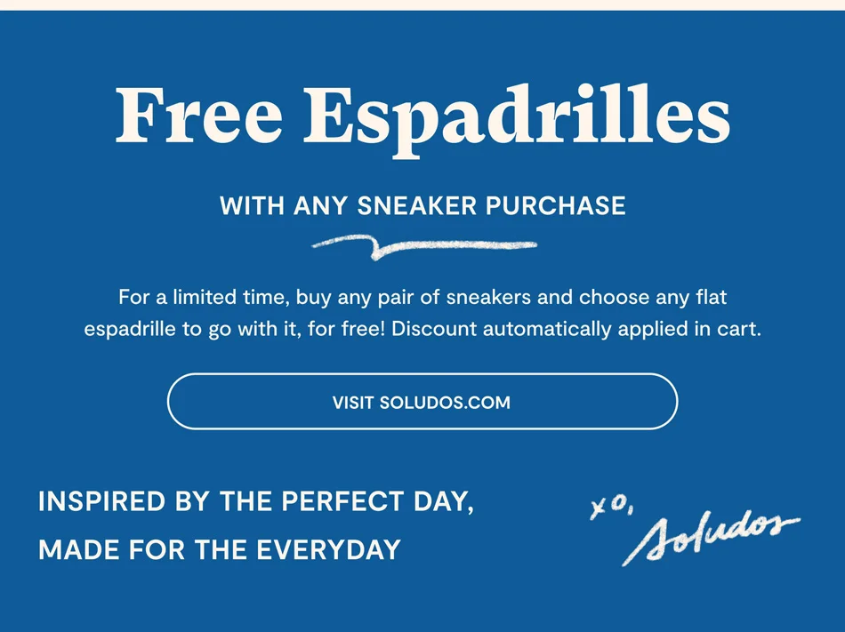 Free Espadrilles with Sneaker Purchase