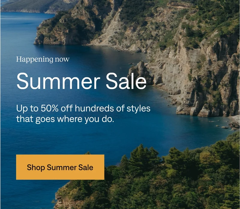 Happening now: Summer Sale. Shop up to 50% off select styles