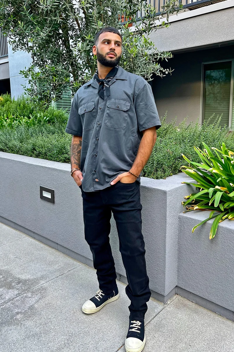 Image of Mike Straight Taper Jeans - Black