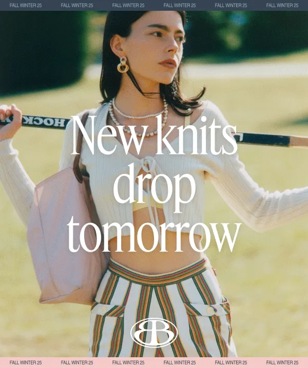 New knits drop tomorrow