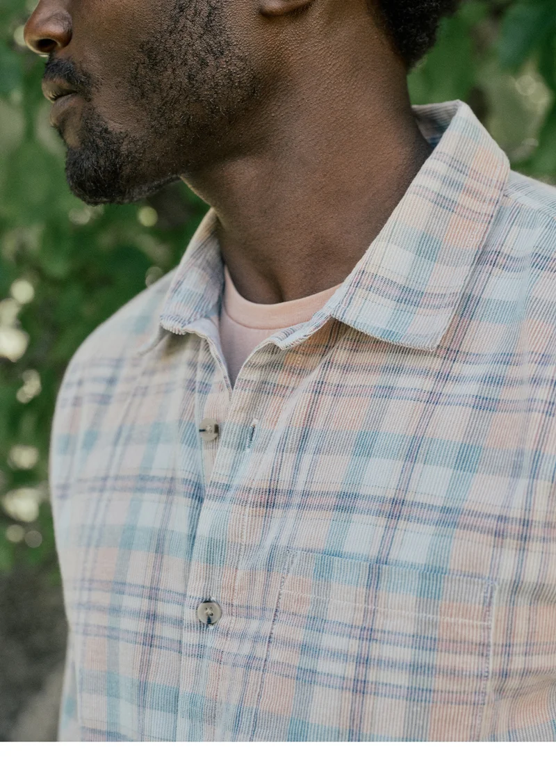 Lightweight Plaid Corduroy Shirt