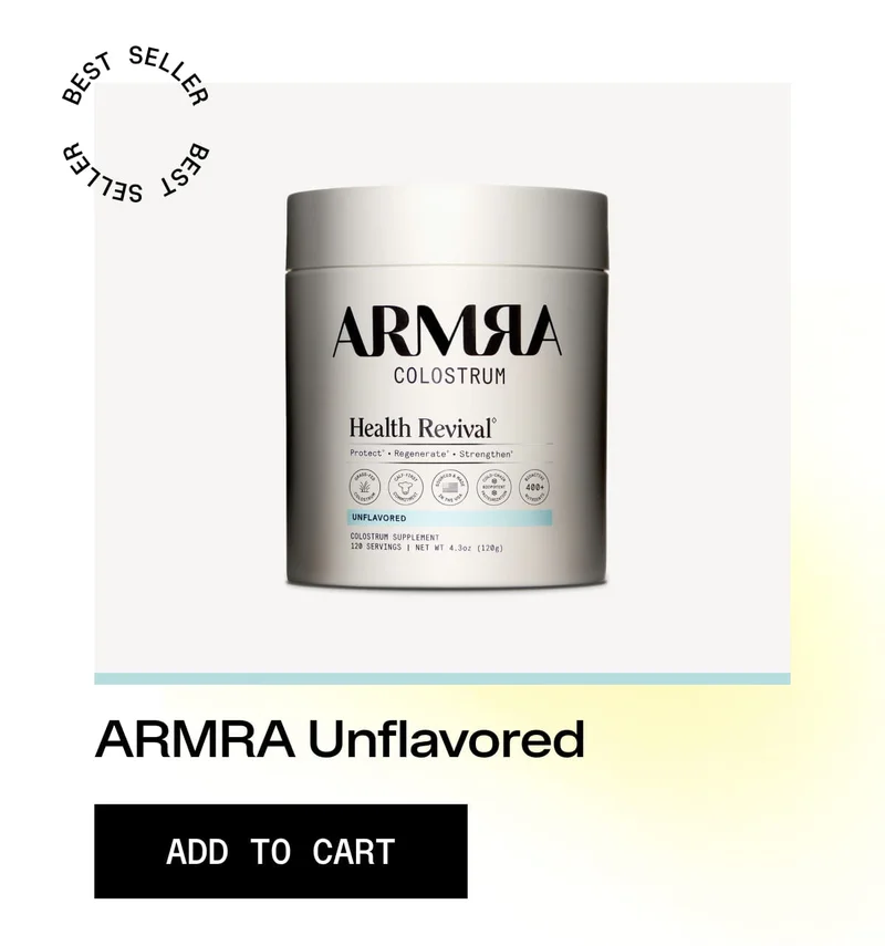 BEST SELLER ARMRA COLOSTRUM Health Revival UNFLAVORED ARMRA Unflavored ADD TO CART