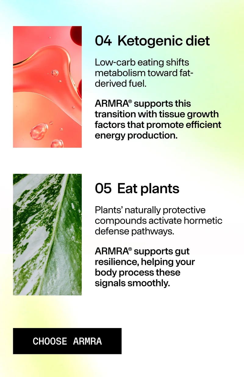 04 Ketogenic diet 05 Eat plants CHOOSE ARMRA