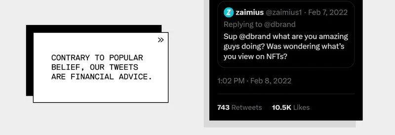 Contrary to popular belief, our tweets are financial advice.