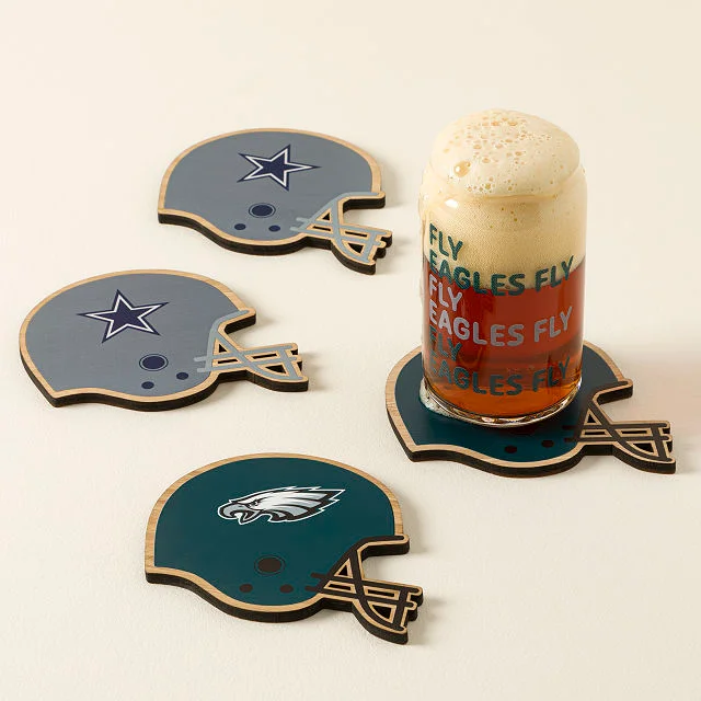 NFL Game Day Helmet Coaster Set