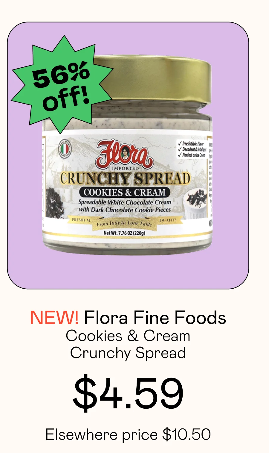 Cookies & Cream Crunchy Spread