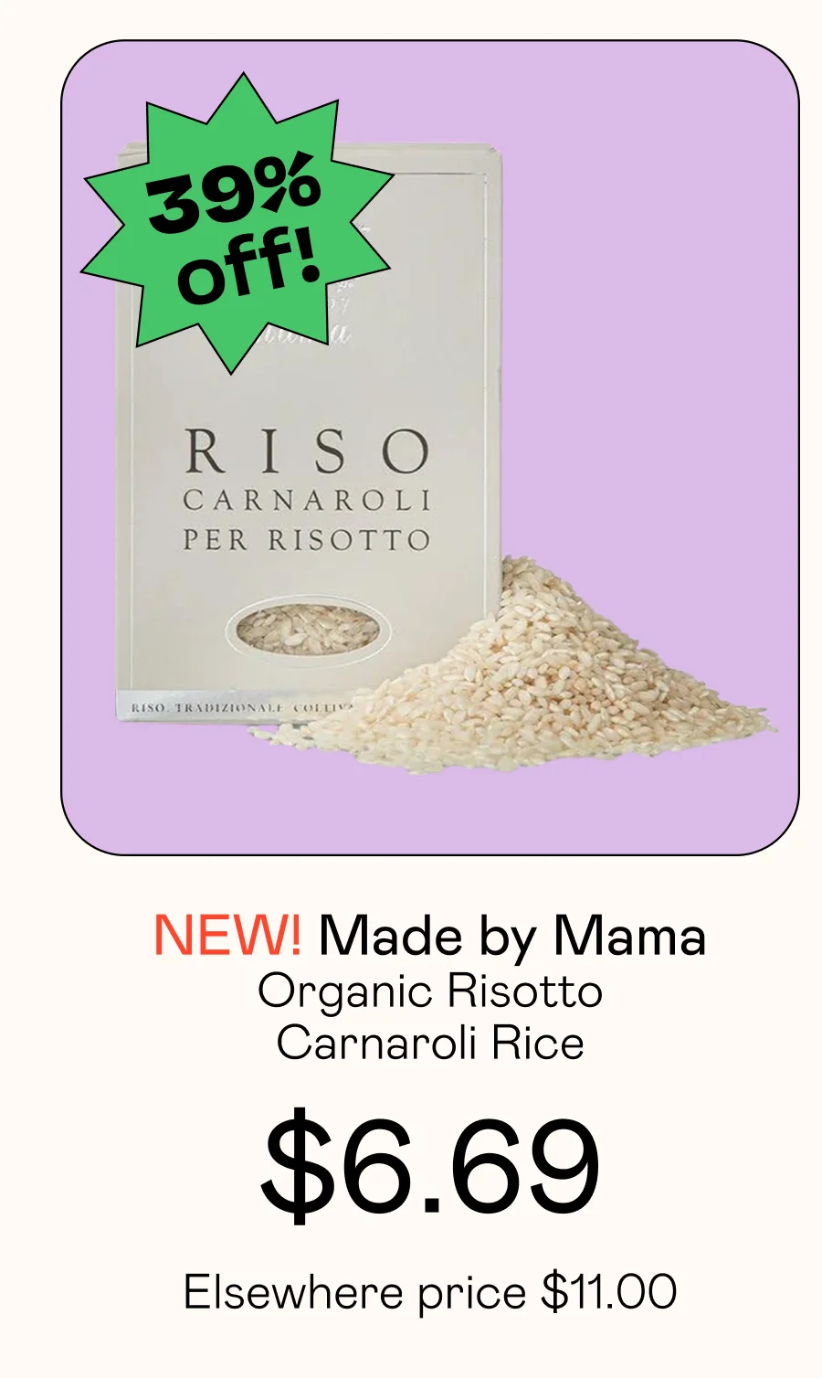 Organic Risotto Carnaroli Rice