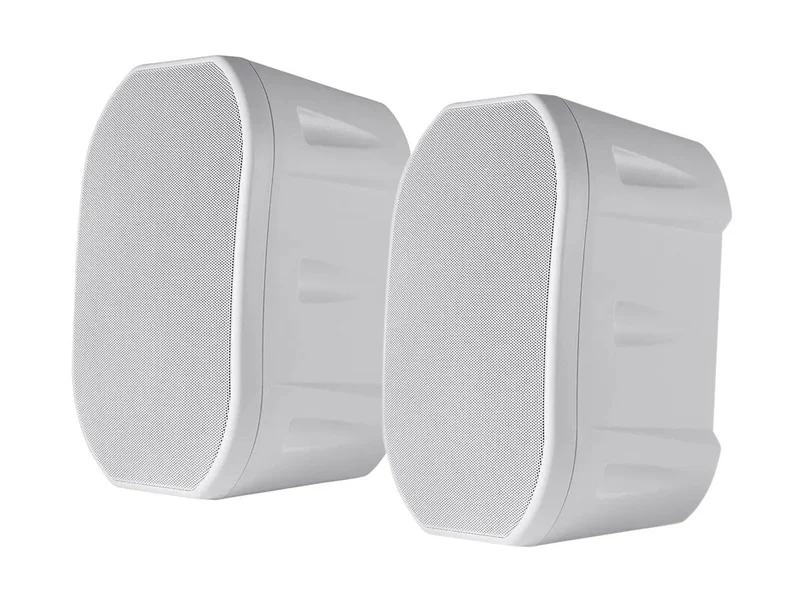 6.5"&nbsp;Weatherproof 2-Way Speakers with Wall Mount Bracket (Pair White)