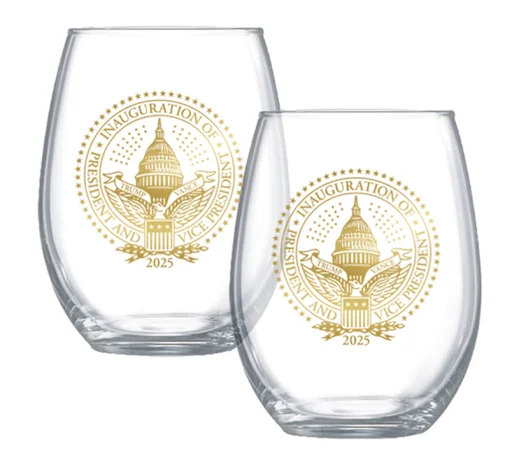 INAUGURAL SEAL WINE GLASSES