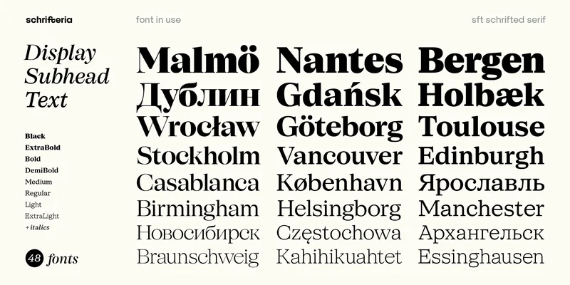 SFT Schrifted Serif