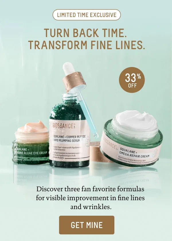 Turn Back Time. Transform Fine Lines. 33% Off