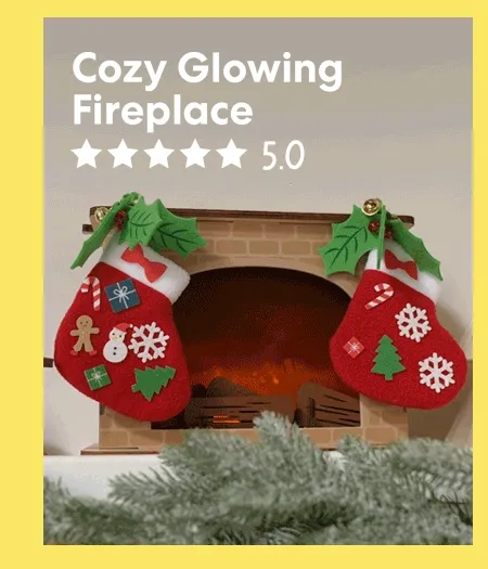 Cozy Glowing Fireplace