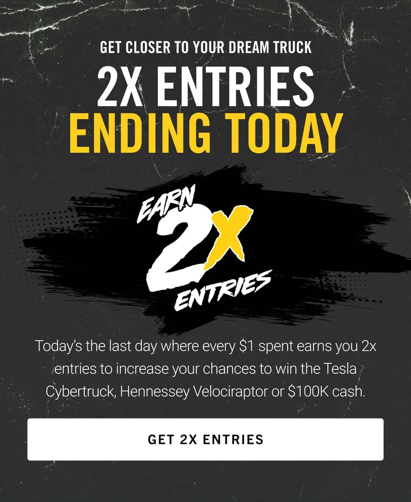 2x Entries Ending Today