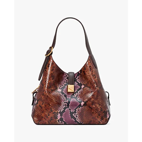 Deco Snake Embossed Crossbody Tote