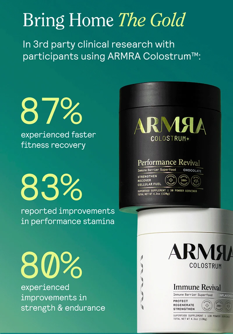 Bring Home The Gold.  87% experienced faster fitness recovery 83% reported improvements in performance stamina 80% experienced improvements in strength & endurance