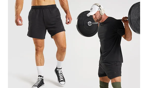 POWER WASHED SHORTS - BLACK.