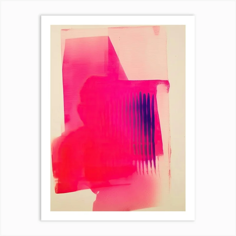 Image of Pink Lava Abstract Art Print