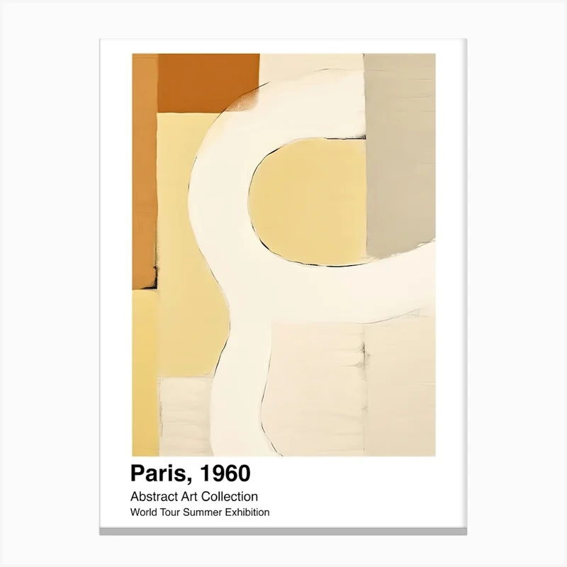 Image of World Tour Exhibition, Abstract Art, Paris, 1960 6 Canvas Print