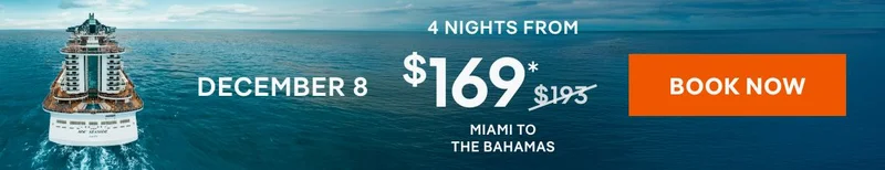 December 8 – 4 Nights from Miami to The Bahamas – Click to Book Now